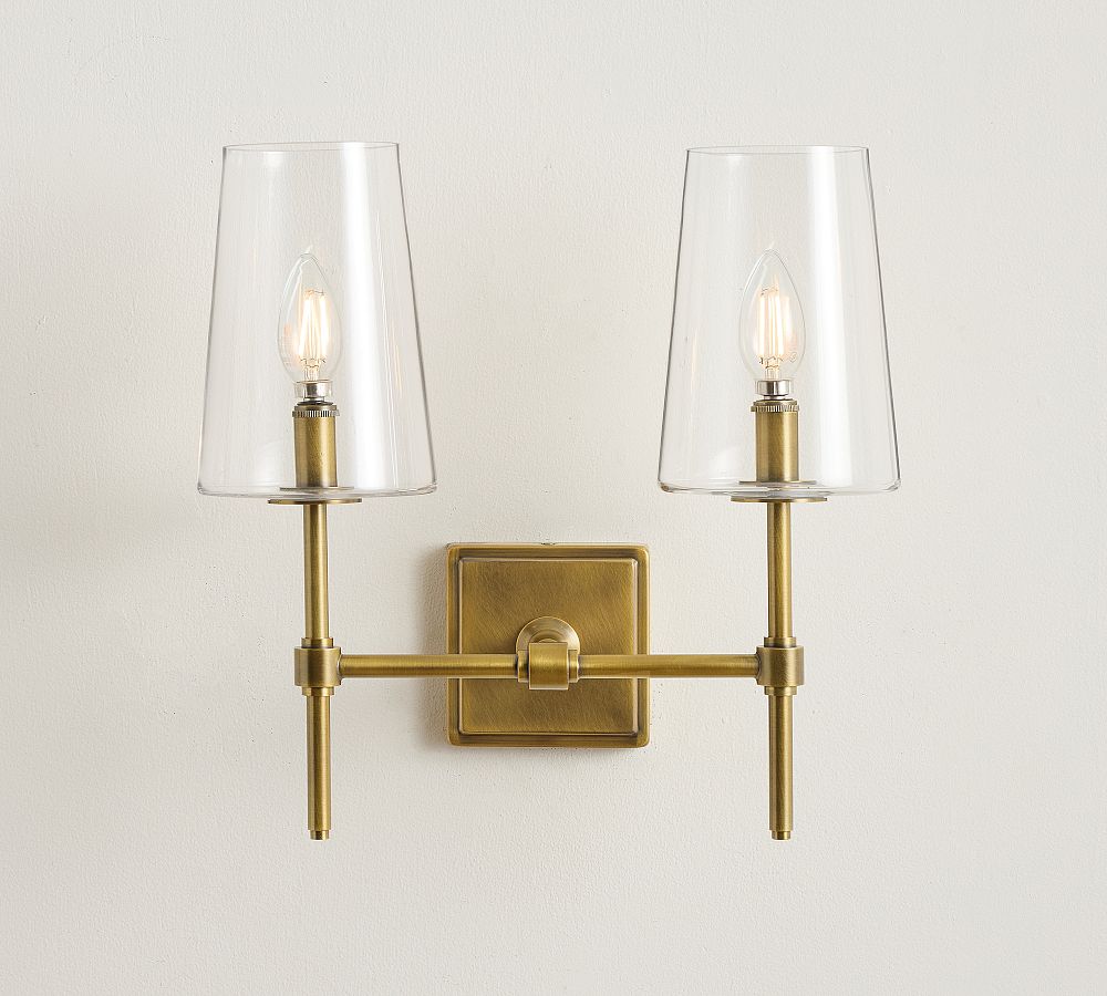 Pearson Glass Double Sconce (15") by Pottery Barn