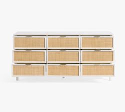 Westly 9-Drawer Cane Dresser (71")
