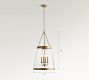 Elizabeth Glass Tapered Pendant (18")