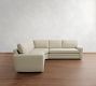 Pearce Square Arm 3-Piece L-Shaped Wedge Sectional (118"&ndash;126.5")