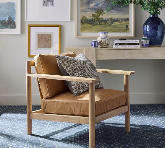 Carter Leather Chair by Pottery Barn