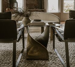 Mission Square Metal Accent Table (14")