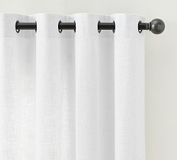 Open Box: Seaton Textured Cotton Light Filtering Grommet Curtain, 50"W x 84"L - White