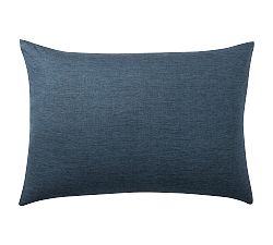 Open Box: Belgian Flax Linen King Lounger Sham, King, Set of 2 - Denim