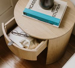 Klint 1-Drawer Round Nightstand (19")