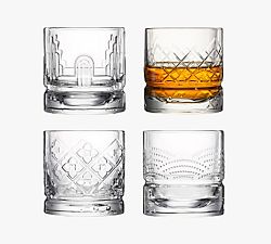 Open Box: La Rochere Dandy Assorted Whiskey Glasses, Set of 4 - Clear