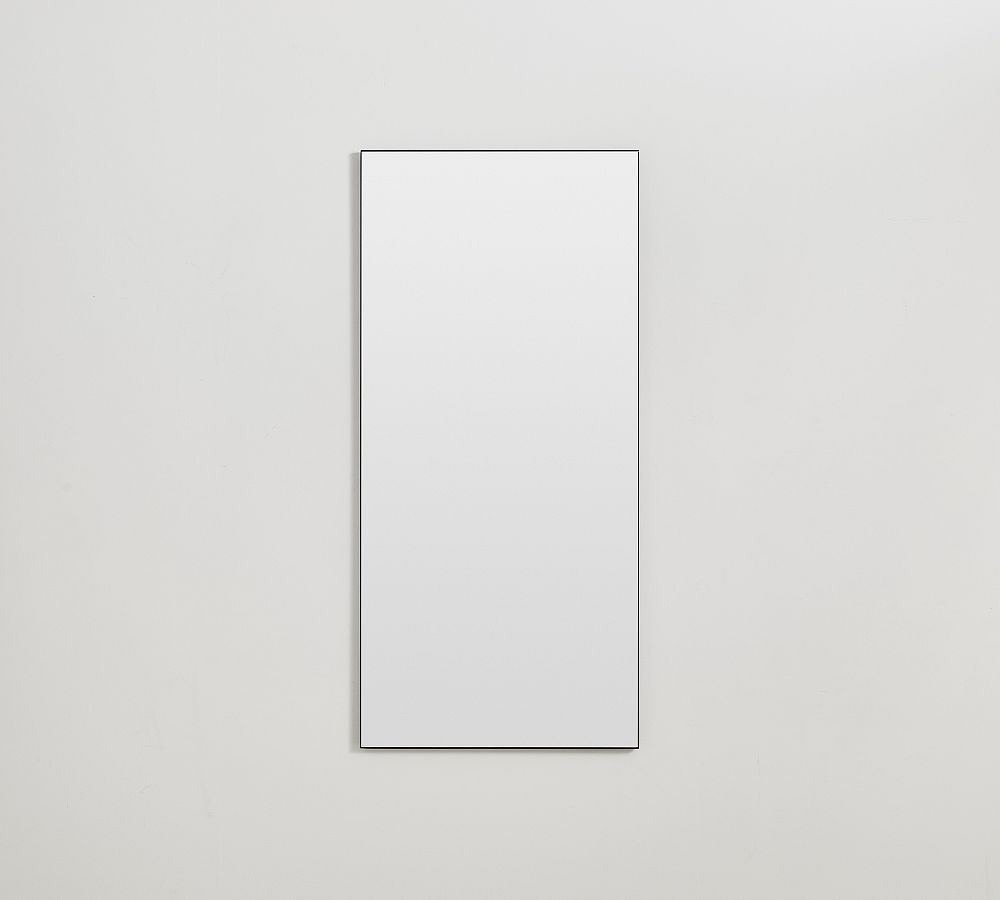 Blake Luxe Rectangular Mirror - Matte Black, 28 x 60"