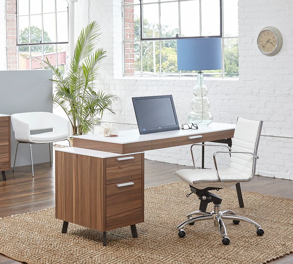 Fowler Low Back Swivel Desk Chair by Pottery Barn