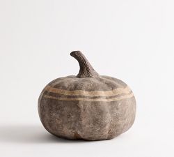 Brown Terracotta Striped Pumpkin