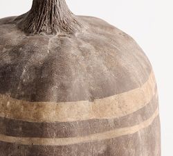 Brown Terracotta Striped Pumpkin