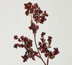 Faux Burgundy Berry Branch