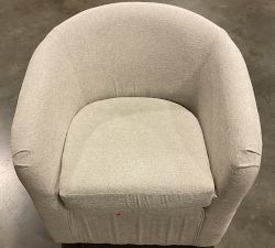 Open Box: Blake Swivel Chair - Heathered Chenille Stone