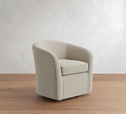 Open Box: Blake Swivel Chair - Heathered Chenille Stone