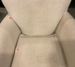 Open Box: Irving Roll Arm Swivel Chair without Nailheads (33") - Performance Midland Tweed Oatmeal