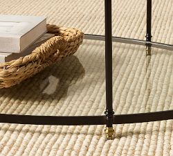 Marlette Oval Glass Coffee Table (51.5")