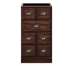 Open Box: Printer's 3-Drawer Cabinet without Top (16") - Tuscan Chestnut