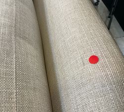 Open Box: Cameron Modern Roll Arm Sleeper Sofa, Full (74"), 2 Cushions - Basketweave Slub Oatmeal