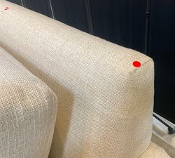 Open Box: Cameron Modern Roll Arm Sleeper Sofa, Full (74"), 2 Cushions - Basketweave Slub Oatmeal