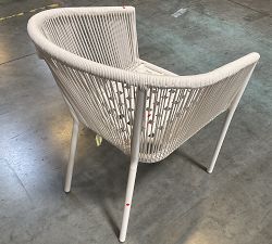 Open Box: Lakewood Rope Stackable Outdoor Dining Armchair with High Performance Cushion Cover - Ivory
