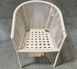 Open Box: Lakewood Rope Stackable Outdoor Dining Armchair with High Performance Cushion Cover - Ivory