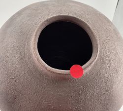 Open Box: Matte Brown Vase (12.25"Diam, 13"H)