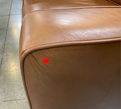 Open Box: PB Comfort Square Arm Leather Power Swivel Glider Recliner - Vintage Caramel