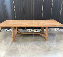 Open Box: Rustic Farmhouse Extendable Dining Table (77"-102") - Vintage Pine