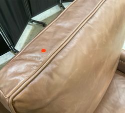 Open Box: Tyler Square Arm Leather Manual Tall Recliner without Nailheads (41") - Churchfield Chocolate, Espresso
