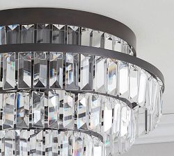 Gemma Crystal Tiered Flush Mount (18")