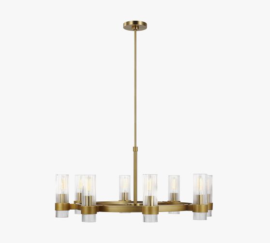 Elle Round Metal Chandelier (33") by Pottery Barn
