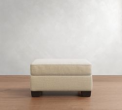 Open Box: Buchanan Roll Arm Upholstered Ottoman-And-A-Half (33") - Performance Everydaylinen Oatmeal