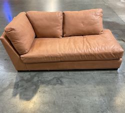 Open Box: Turner Petite Leather Right Return Bumper without Nailheads - Mason Pebble Caramel, Dark Walnut