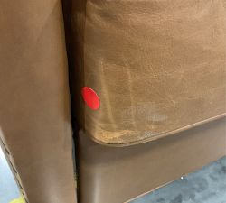 Open Box: Tyler Square Arm Leather Manual Tall Recliner with Nailheads (41") - Vintage Caramel, Espresso