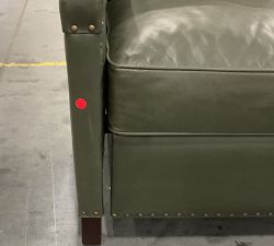Open Box: Tyler Square Arm Leather Manual Tall Recliner with Nailheads (41") - Vintage Hunter, Espresso