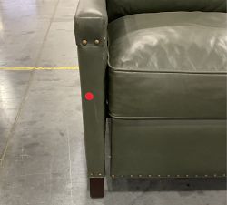 Open Box: Tyler Square Arm Leather Manual Tall Recliner with Nailheads (41") - Vintage Hunter, Espresso