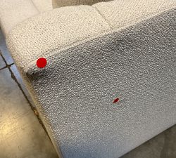 Open Box: York Slope Arm Grand Sofa (95"), Down Blend, Bench Cushion, 2x1 - Performance Boucle Oatmeal, Espresso