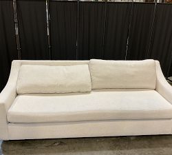 Open Box: York Slope Arm Grand Sofa (95"), Down Blend, Bench Cushion, 2x1 - Performance Boucle Oatmeal, Espresso