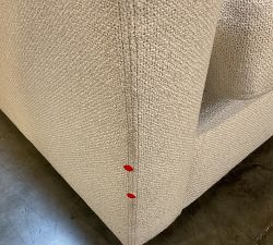 Open Box: York Slope Arm Grand Sofa (95"), Down Blend, Bench Cushion, 2x1 - Performance Boucle Oatmeal, Espresso