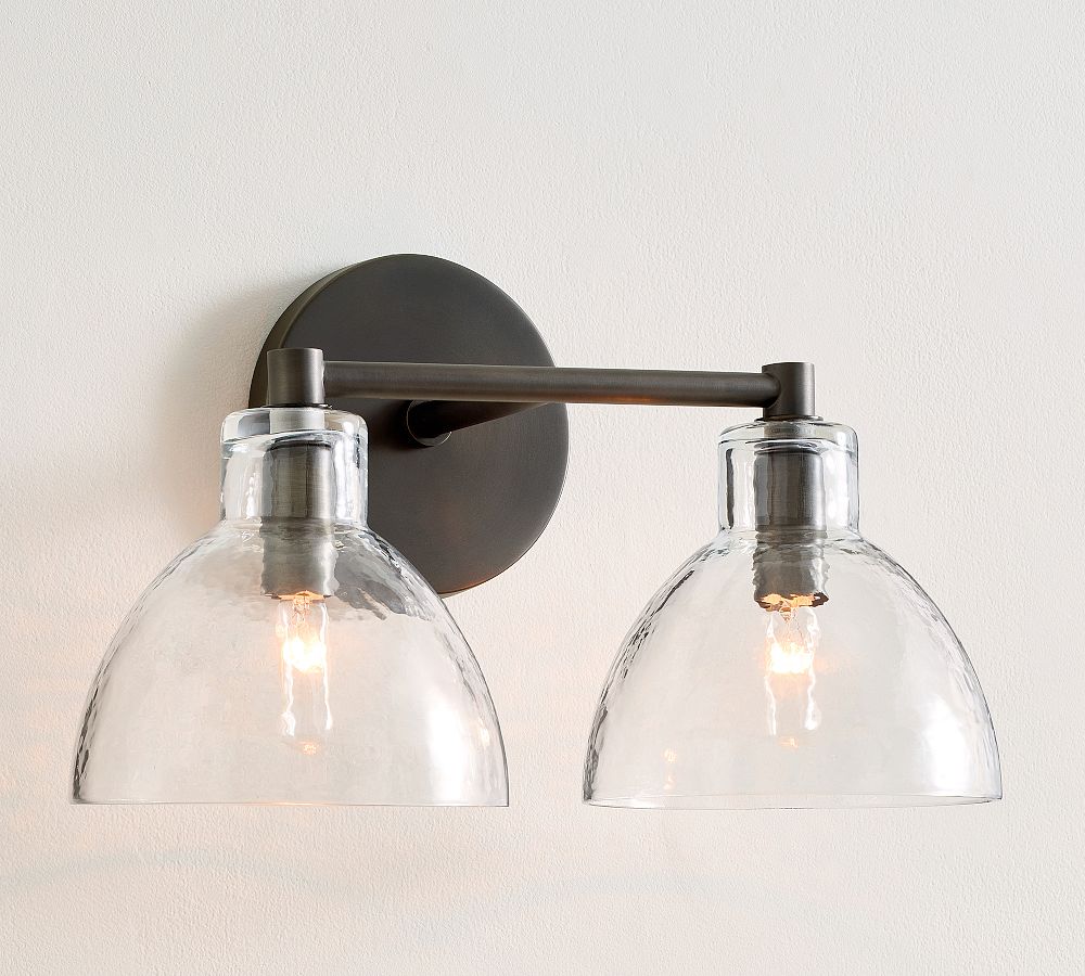 Bridget Recycled Glass Double Sconce (14") by Pottery Barn