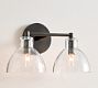 Bridget Recycled Glass Double Sconce (14")