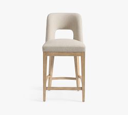 Layton Open Back Upholstered Stool