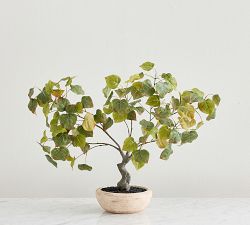 Faux Potted Aspen Leaf Tree