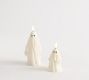 Flameless Ghost Pillar Candles - Set of 2
