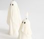 Flameless Ghost Pillar Candles - Set of 2