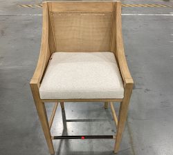 Open Box: Atwood Cane Counter Stool (26") - Performance Boucle Oatmeal, Seadrift