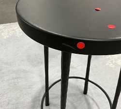 Open Box: Estrada Metal Counter Stool (26") - Hammered Gunmetal