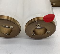 Open Box: Frances Alabaster Double Tube Sconce (22") - Tumbled Brass