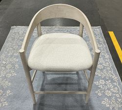 Open Box: Laguna Upholstered Counter Stool (24") - Performance Boucle Oatmeal, Sand Dune