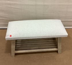 Open Box: Low Boucle Entry Bench (28.5") - Oatmeal, Fog