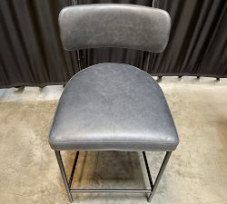 Open Box: Maison Leather Counter Stool (24") - Statesville Indigo